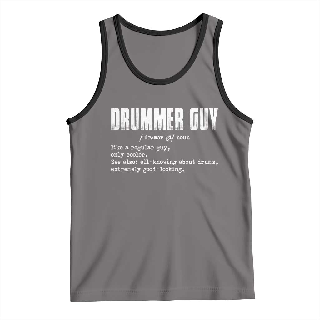 Funny Drummer Guy Tank Top Definition Vintage Drums Drumming - Wonder Print Shop