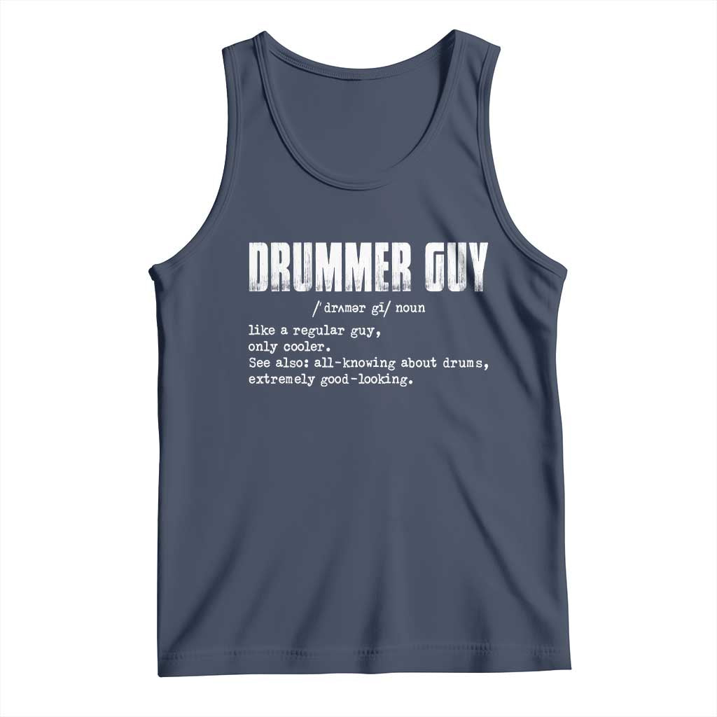 Funny Drummer Guy Tank Top Definition Vintage Drums Drumming - Wonder Print Shop