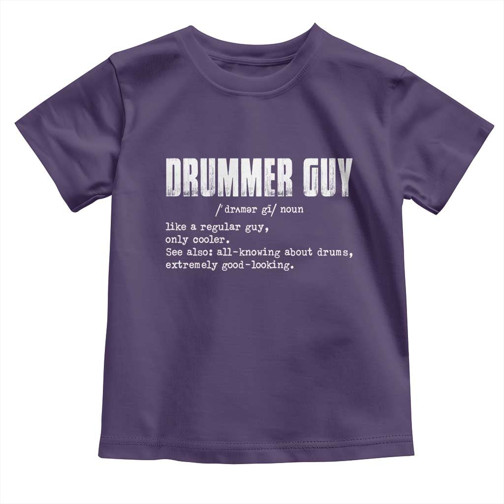 Funny Drummer Guy Toddler T Shirt Definition Vintage Drums Drumming - Wonder Print Shop