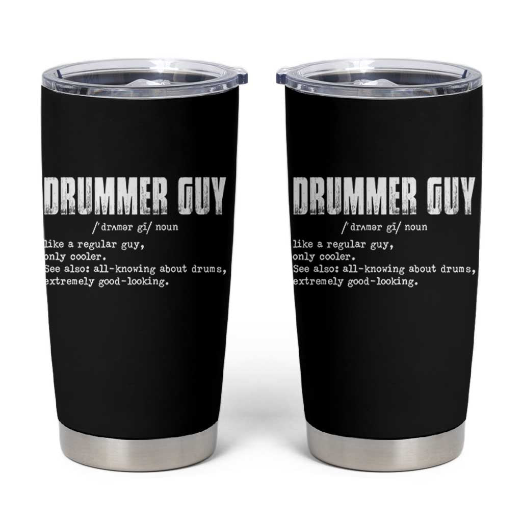 Funny Drummer Guy Tumbler Cup Definition Vintage Drums Drumming - Wonder Print Shop
