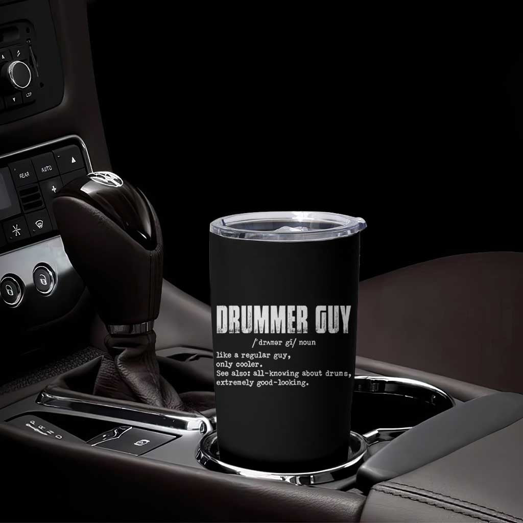 Funny Drummer Guy Tumbler Cup Definition Vintage Drums Drumming - Wonder Print Shop
