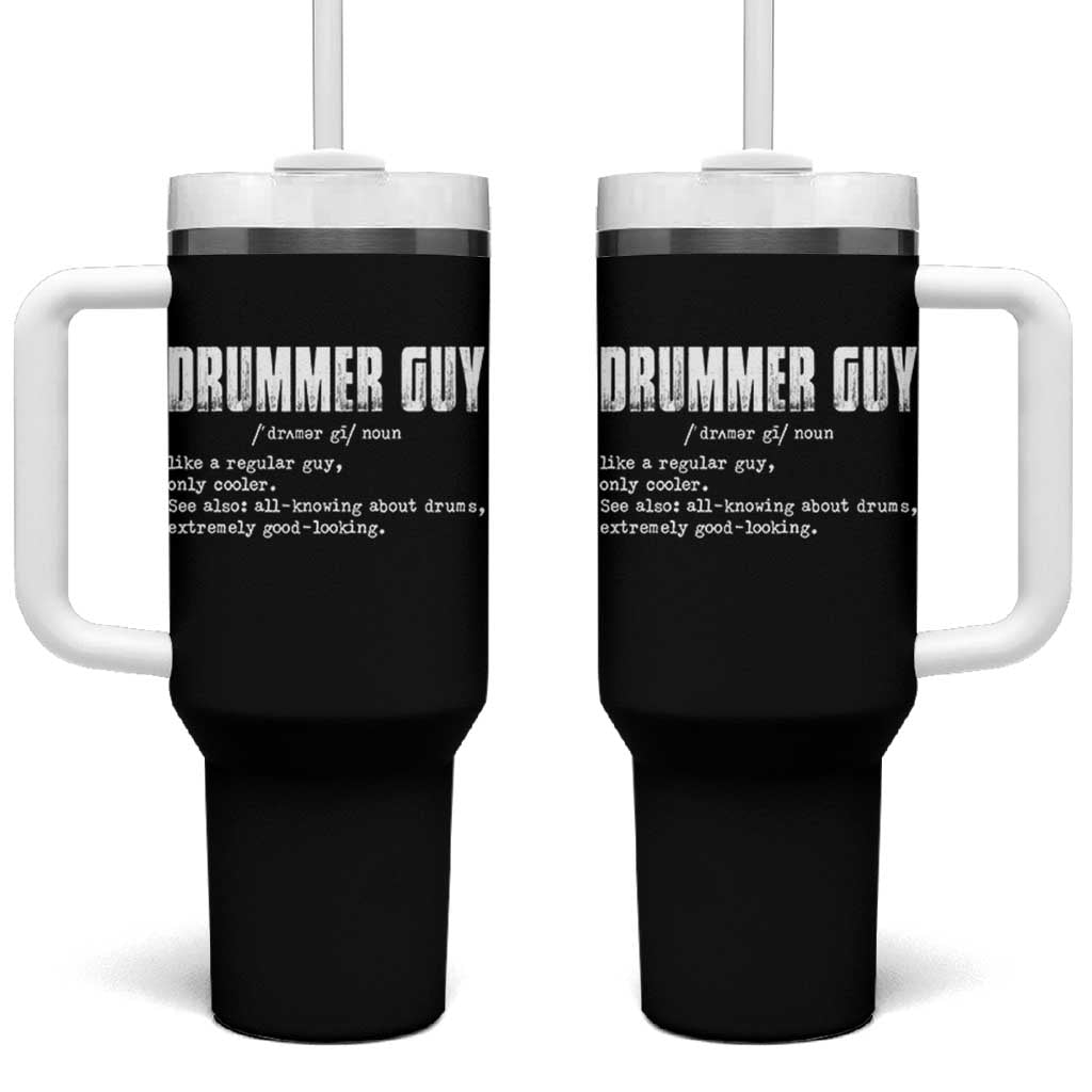 Funny Drummer Guy Tumbler With Handle Definition Vintage Drums Drumming - Wonder Print Shop
