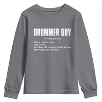 Funny Drummer Guy Youth Sweatshirt Definition Vintage Drums Drumming - Wonder Print Shop