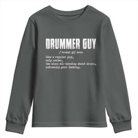 Funny Drummer Guy Youth Sweatshirt Definition Vintage Drums Drumming - Wonder Print Shop