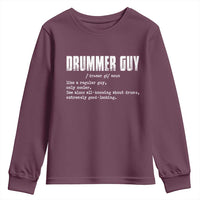 Funny Drummer Guy Youth Sweatshirt Definition Vintage Drums Drumming - Wonder Print Shop