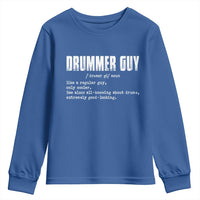 Funny Drummer Guy Youth Sweatshirt Definition Vintage Drums Drumming - Wonder Print Shop