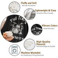 Funny Drummer Throw Blanket Retro The Tempo Is What I Say It is - Wonder Print Shop