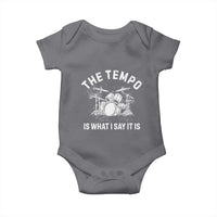 Funny Drummer Baby Onesie Retro The Tempo Is What I Say It is - Wonder Print Shop