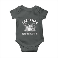 Funny Drummer Baby Onesie Retro The Tempo Is What I Say It is - Wonder Print Shop
