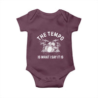 Funny Drummer Baby Onesie Retro The Tempo Is What I Say It is - Wonder Print Shop