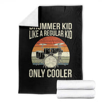 Funny Drummer Kid Throw Blanket Like A Regular Kid But Cooler Boys Girls Kids - Wonder Print Shop