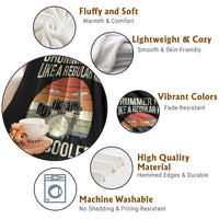 Funny Drummer Kid Throw Blanket Like A Regular Kid But Cooler Boys Girls Kids - Wonder Print Shop