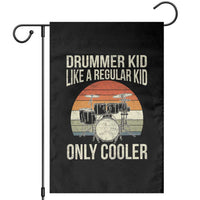 Funny Drummer Kid Garden Flag Like A Regular Kid But Cooler Boys Girls Kids - Wonder Print Shop