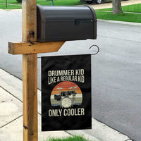 Funny Drummer Kid Garden Flag Like A Regular Kid But Cooler Boys Girls Kids - Wonder Print Shop