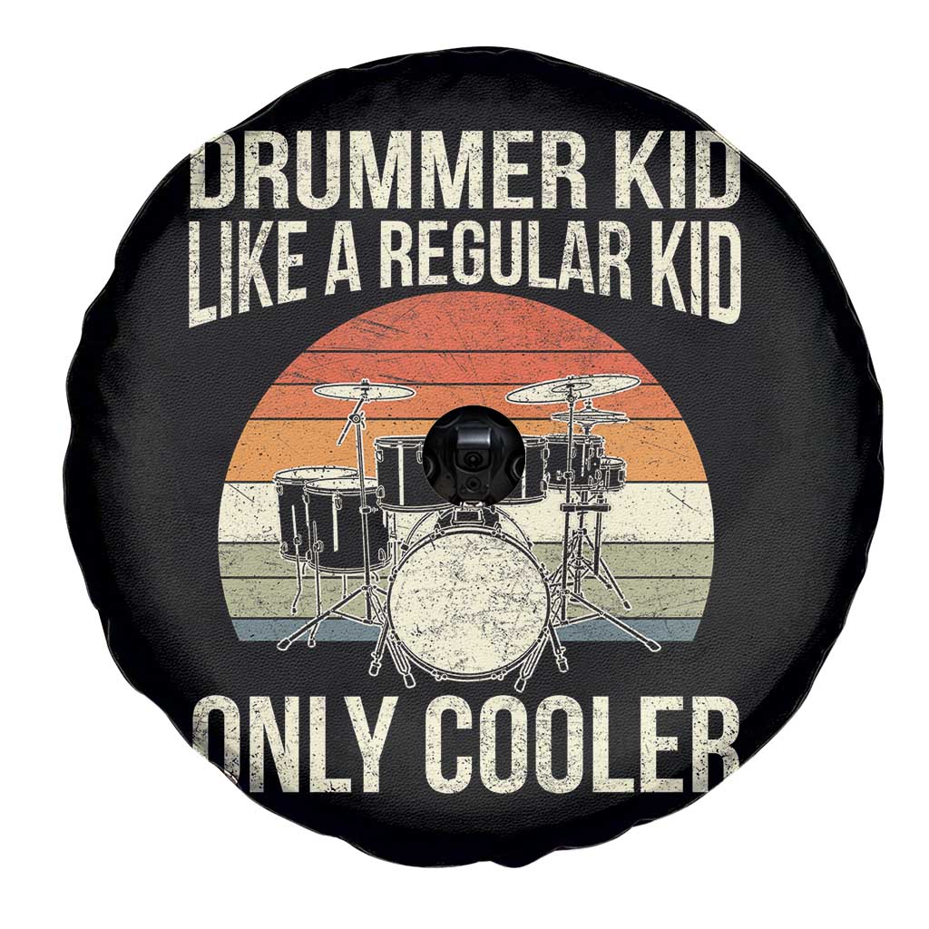 Funny Drummer Kid Spare Tire Cover Like A Regular Kid But Cooler Boys Girls Kids - Wonder Print Shop