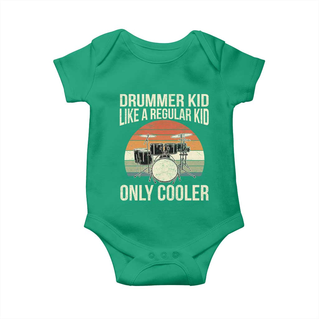 Funny Drummer Kid Baby Onesie Like A Regular Kid But Cooler Boys Girls Kids - Wonder Print Shop