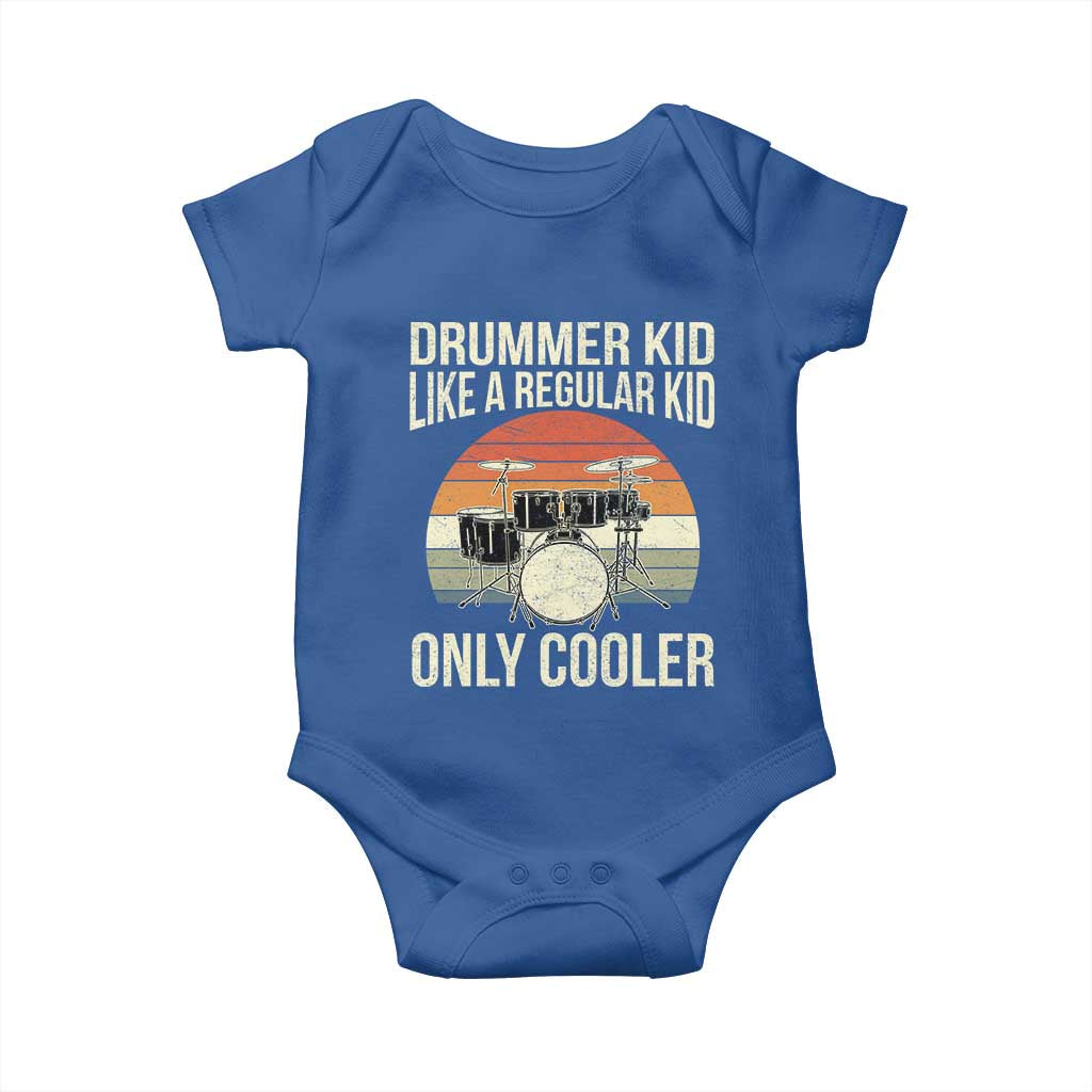 Funny Drummer Kid Baby Onesie Like A Regular Kid But Cooler Boys Girls Kids - Wonder Print Shop