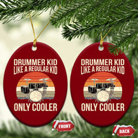Funny Drummer Kid Ceramic Ornament Like A Regular Kid But Cooler Boys Girls Kids - Wonder Print Shop