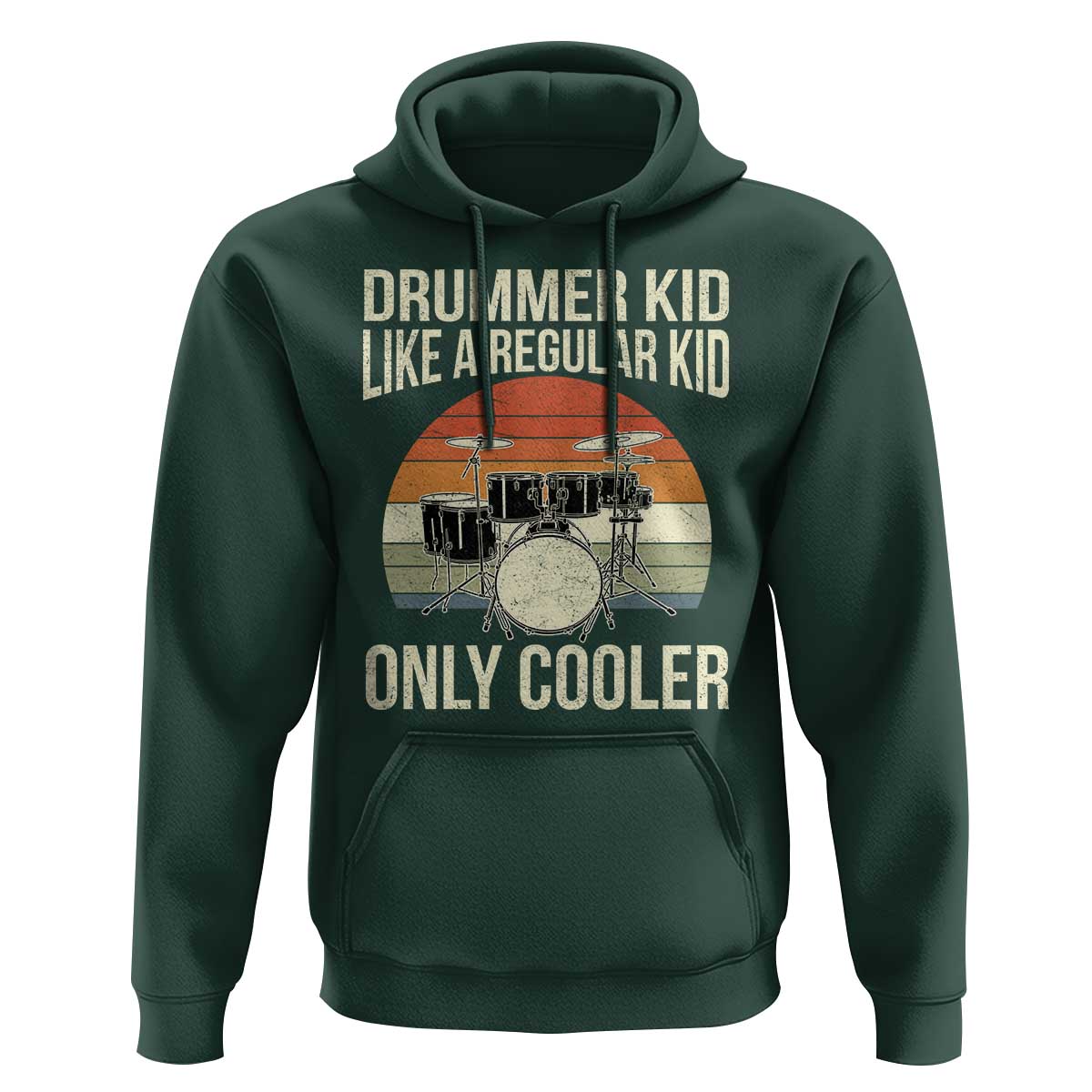 Funny Drummer Kid Hoodie Like A Regular Kid But Cooler Boys Girls Kids - Wonder Print Shop