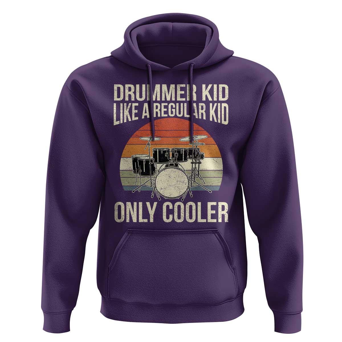 Funny Drummer Kid Hoodie Like A Regular Kid But Cooler Boys Girls Kids - Wonder Print Shop