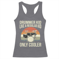 Funny Drummer Kid Racerback Tank Top Like A Regular Kid But Cooler Boys Girls Kids - Wonder Print Shop