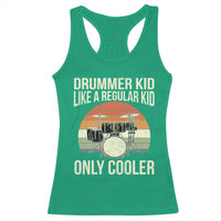 Funny Drummer Kid Racerback Tank Top Like A Regular Kid But Cooler Boys Girls Kids - Wonder Print Shop
