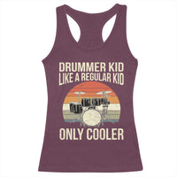 Funny Drummer Kid Racerback Tank Top Like A Regular Kid But Cooler Boys Girls Kids - Wonder Print Shop