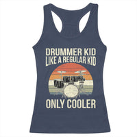 Funny Drummer Kid Racerback Tank Top Like A Regular Kid But Cooler Boys Girls Kids - Wonder Print Shop