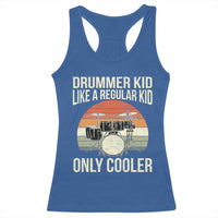 Funny Drummer Kid Racerback Tank Top Like A Regular Kid But Cooler Boys Girls Kids - Wonder Print Shop