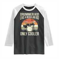 Funny Drummer Kid Raglan Shirt Like A Regular Kid But Cooler Boys Girls Kids - Wonder Print Shop