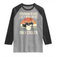 Funny Drummer Kid Raglan Shirt Like A Regular Kid But Cooler Boys Girls Kids - Wonder Print Shop