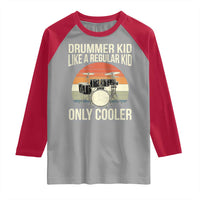 Funny Drummer Kid Raglan Shirt Like A Regular Kid But Cooler Boys Girls Kids - Wonder Print Shop