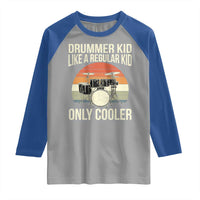 Funny Drummer Kid Raglan Shirt Like A Regular Kid But Cooler Boys Girls Kids - Wonder Print Shop