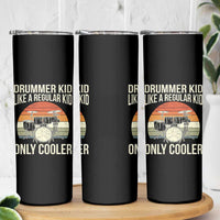 Funny Drummer Kid Skinny Tumbler Like A Regular Kid But Cooler Boys Girls Kids - undefined