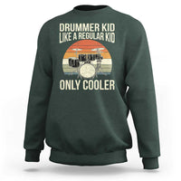 Funny Drummer Kid Sweatshirt Like A Regular Kid But Cooler Boys Girls Kids - Wonder Print Shop