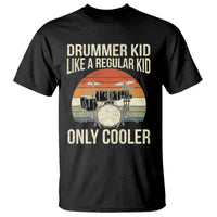 Funny Drummer Kid T Shirt Like A Regular Kid But Cooler Boys Girls Kids - Wonder Print Shop