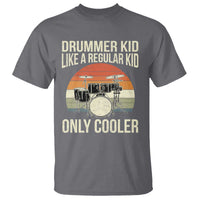 Funny Drummer Kid T Shirt Like A Regular Kid But Cooler Boys Girls Kids - Wonder Print Shop