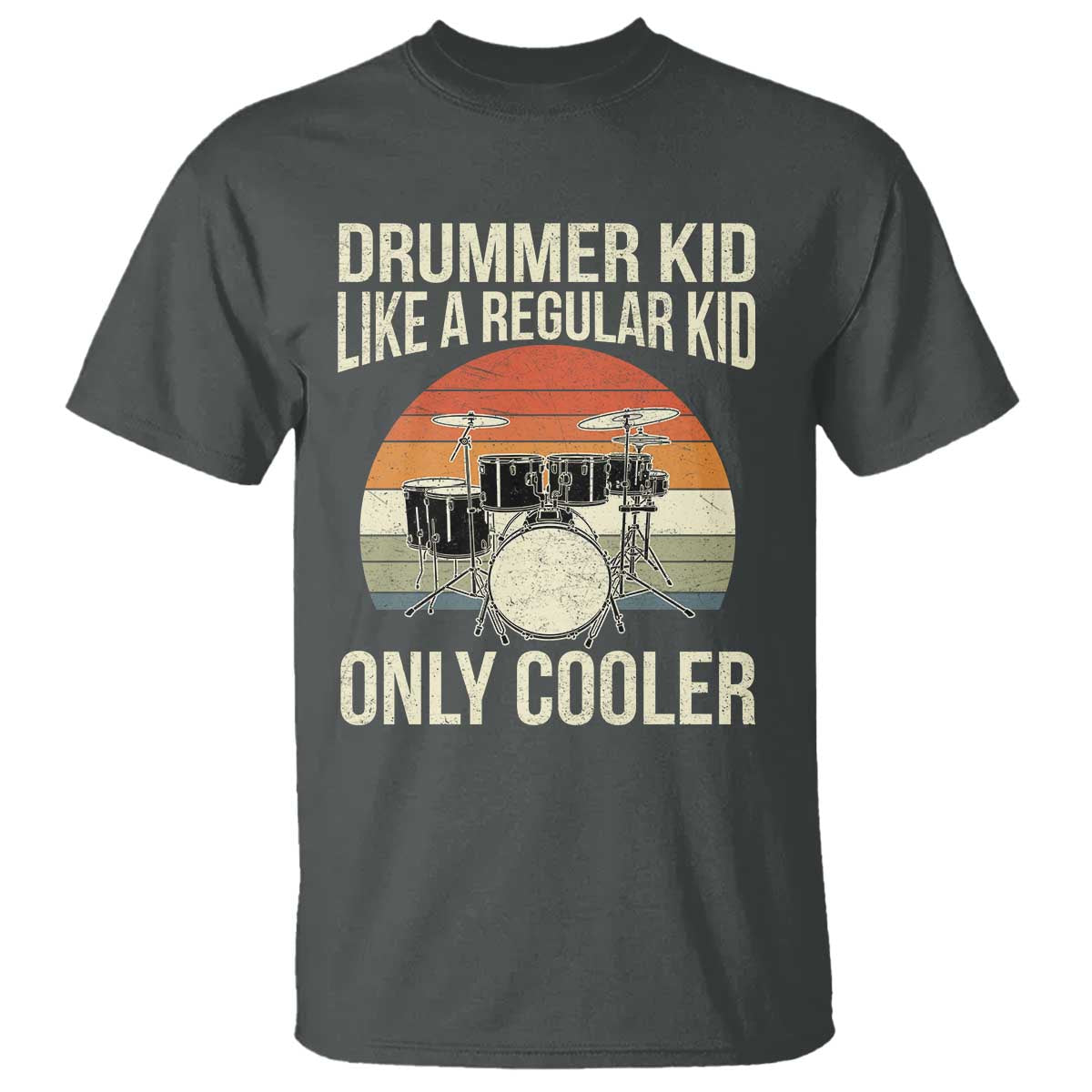 Funny Drummer Kid T Shirt Like A Regular Kid But Cooler Boys Girls Kids - Wonder Print Shop