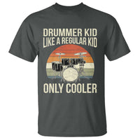 Funny Drummer Kid T Shirt Like A Regular Kid But Cooler Boys Girls Kids - Wonder Print Shop