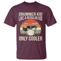 Funny Drummer Kid T Shirt Like A Regular Kid But Cooler Boys Girls Kids - Wonder Print Shop