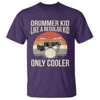 Funny Drummer Kid T Shirt Like A Regular Kid But Cooler Boys Girls Kids - Wonder Print Shop