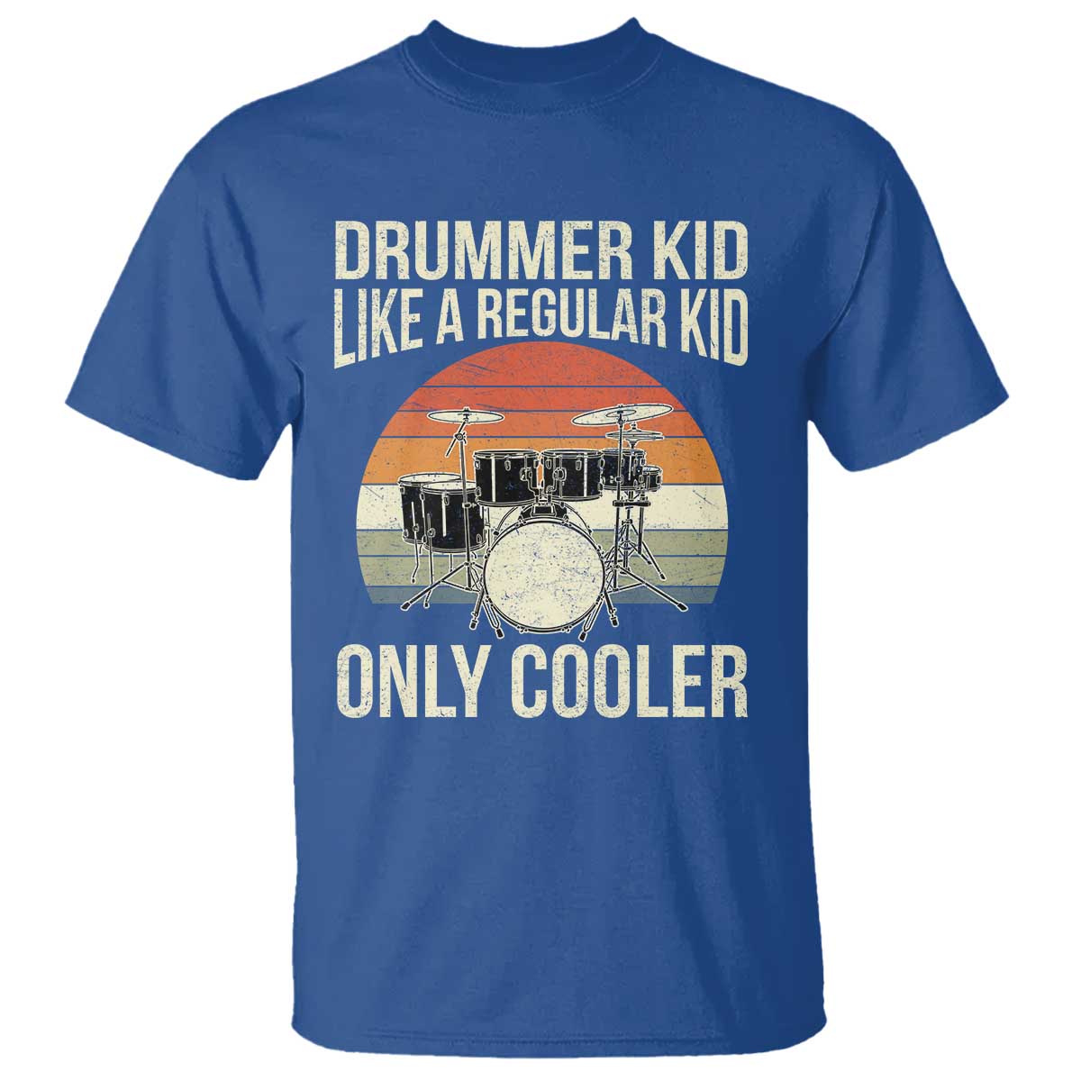 Funny Drummer Kid T Shirt Like A Regular Kid But Cooler Boys Girls Kids - Wonder Print Shop