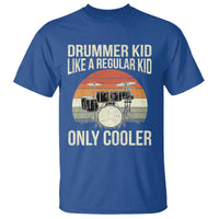 Funny Drummer Kid T Shirt Like A Regular Kid But Cooler Boys Girls Kids - Wonder Print Shop