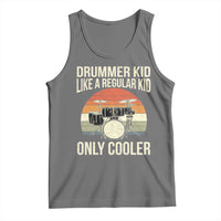 Funny Drummer Kid Tank Top Like A Regular Kid But Cooler Boys Girls Kids - Wonder Print Shop