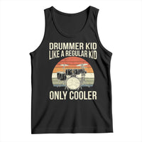 Funny Drummer Kid Tank Top Like A Regular Kid But Cooler Boys Girls Kids - Wonder Print Shop