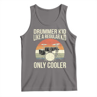 Funny Drummer Kid Tank Top Like A Regular Kid But Cooler Boys Girls Kids - Wonder Print Shop