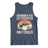 Funny Drummer Kid Tank Top Like A Regular Kid But Cooler Boys Girls Kids - Wonder Print Shop