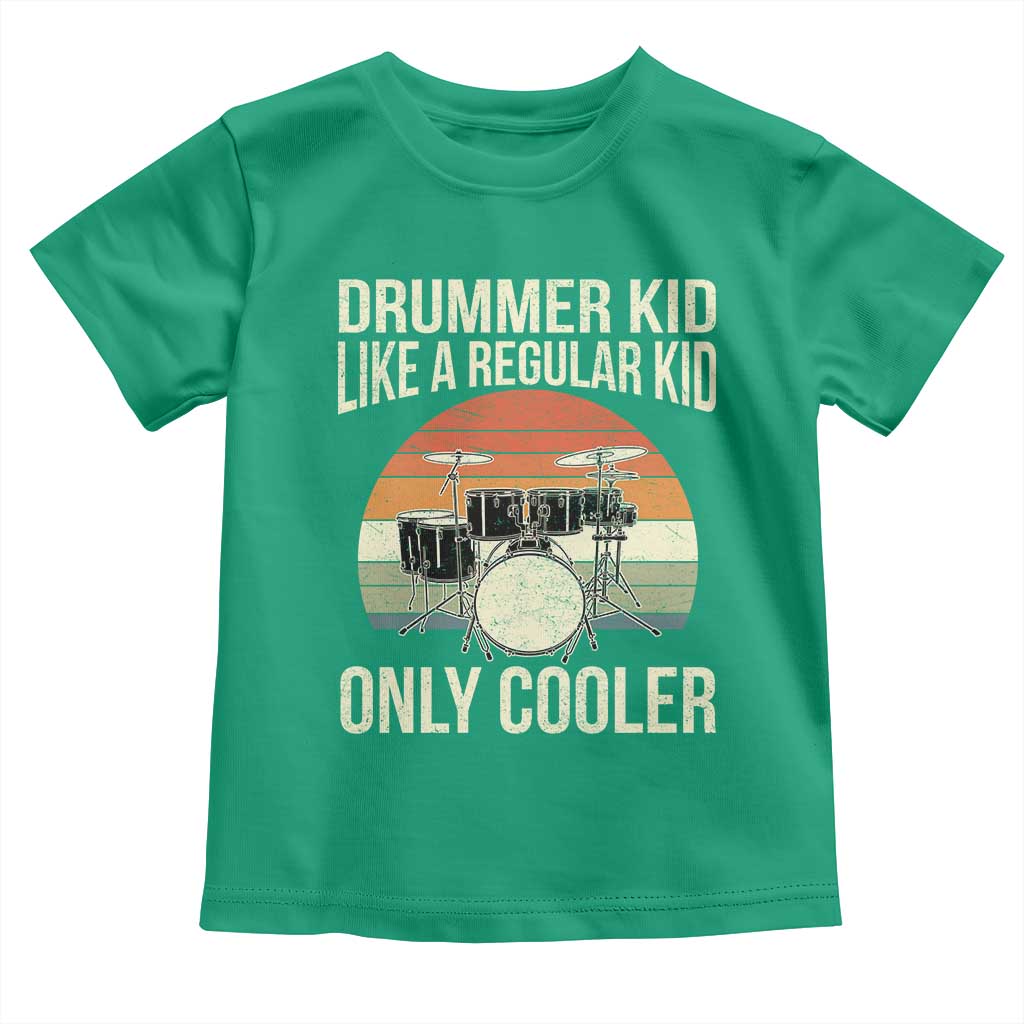 Funny Drummer Kid Toddler T Shirt Like A Regular Kid But Cooler Boys Girls Kids - Wonder Print Shop