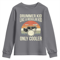 Funny Drummer Kid Youth Sweatshirt Like A Regular Kid But Cooler Boys Girls Kids - Wonder Print Shop