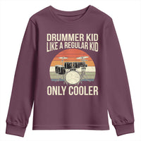 Funny Drummer Kid Youth Sweatshirt Like A Regular Kid But Cooler Boys Girls Kids - Wonder Print Shop